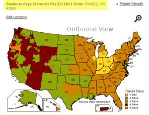 UPS Ship Zone Times