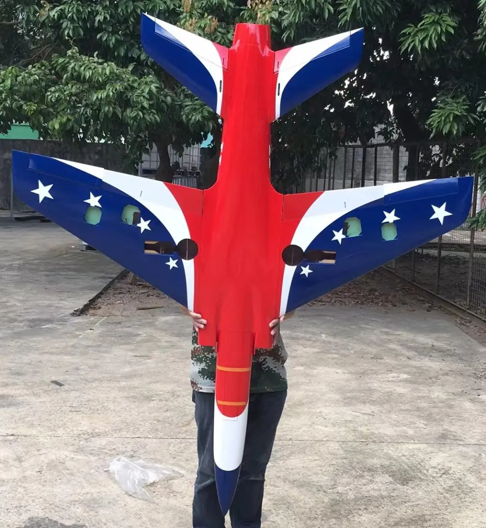 A person standing in front of an airplane.