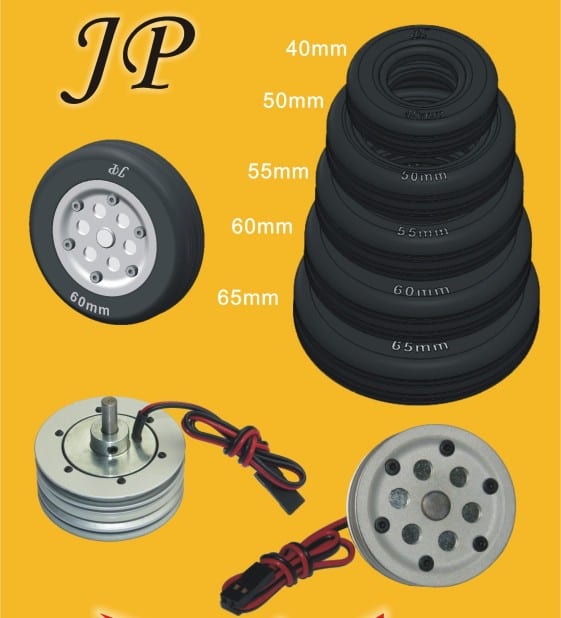 JP Hobby Electric Brake System 2.5inch 65mm Wheel 4mm Axle
