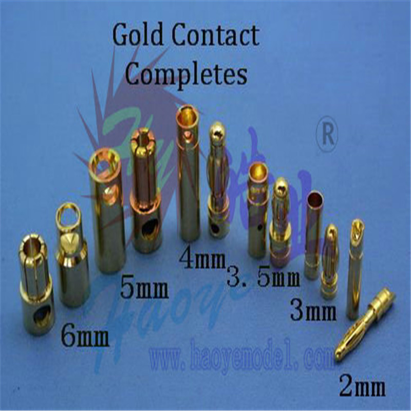 Gold Bullet Connectors 5 mm Haoye