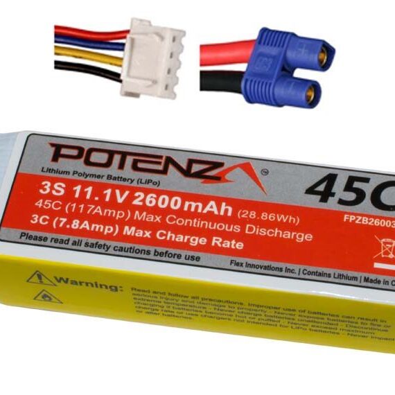3S 2600MAH 45C LIPO BATTERY