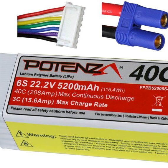 6S 5200MAH 40C LIPO BATTERY