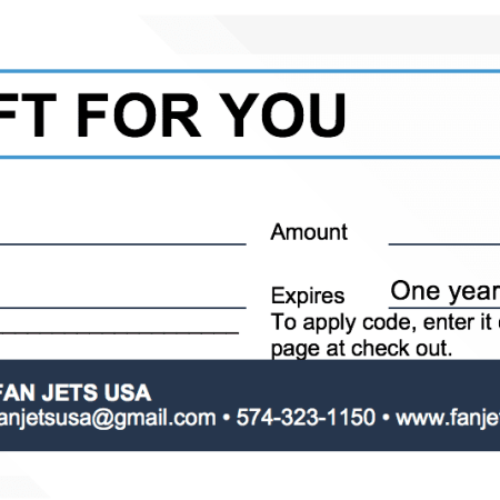 Fan Jets USA Gift Certificate